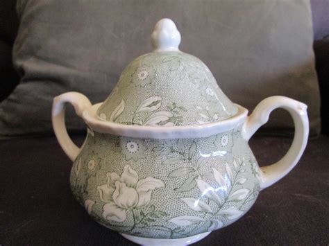 Vtg Royal Tudor Velvet Pattern Green Coffee Pot By Grindley. UK